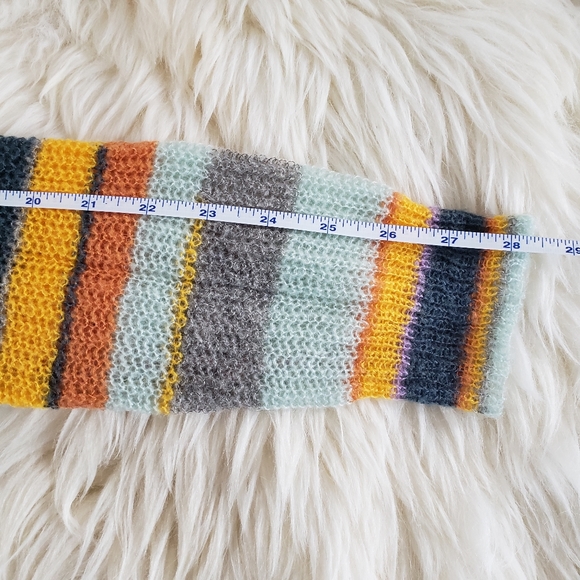 EUC Avantlook Lightweight Multicolor Stripe Oversized Sweater Drop Shoulder Sz S - Picture 12 of 12